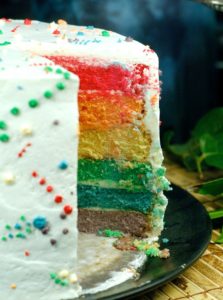 rainbow birthday cake